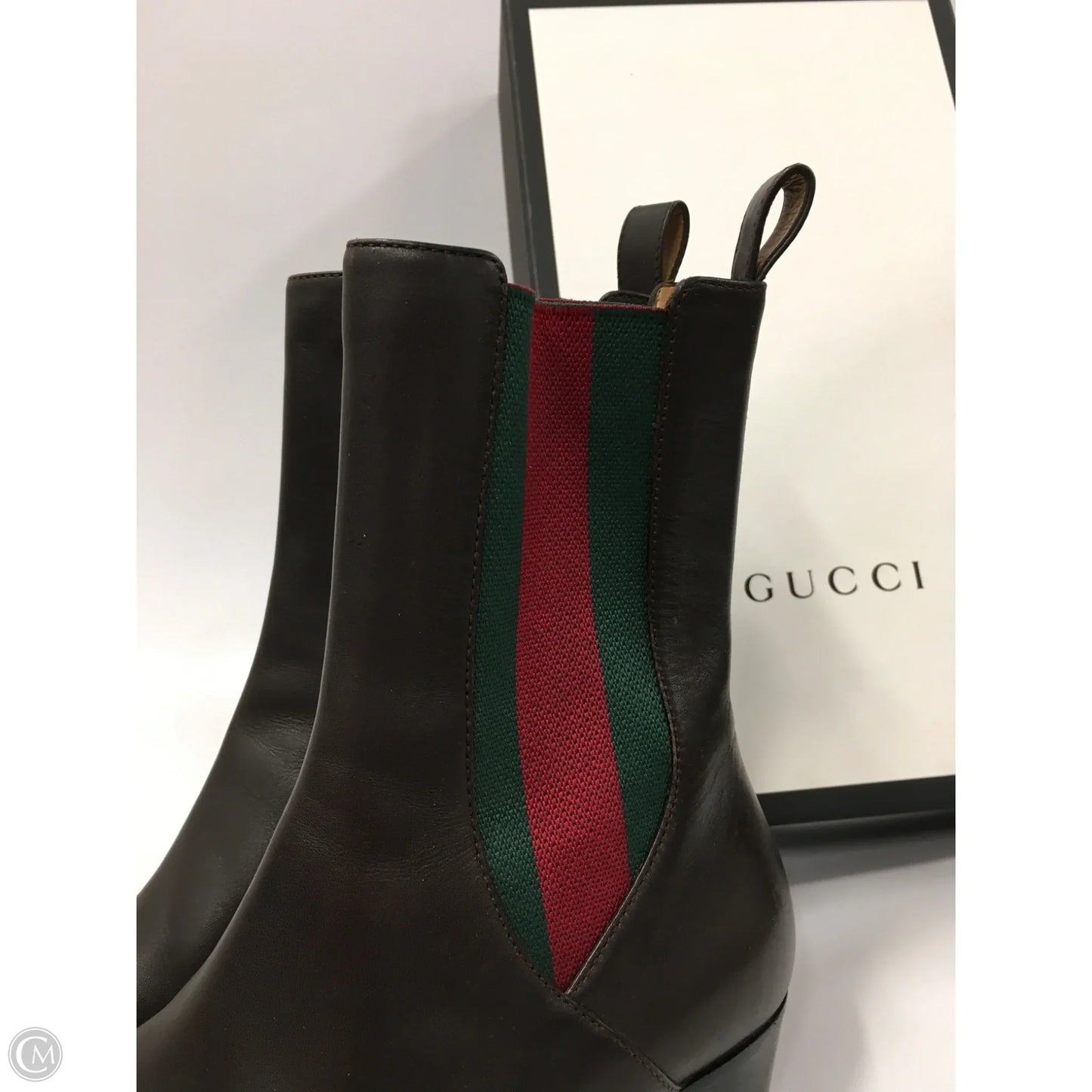 Boots Luxury Designer By Gucci In Brown, Size: 6