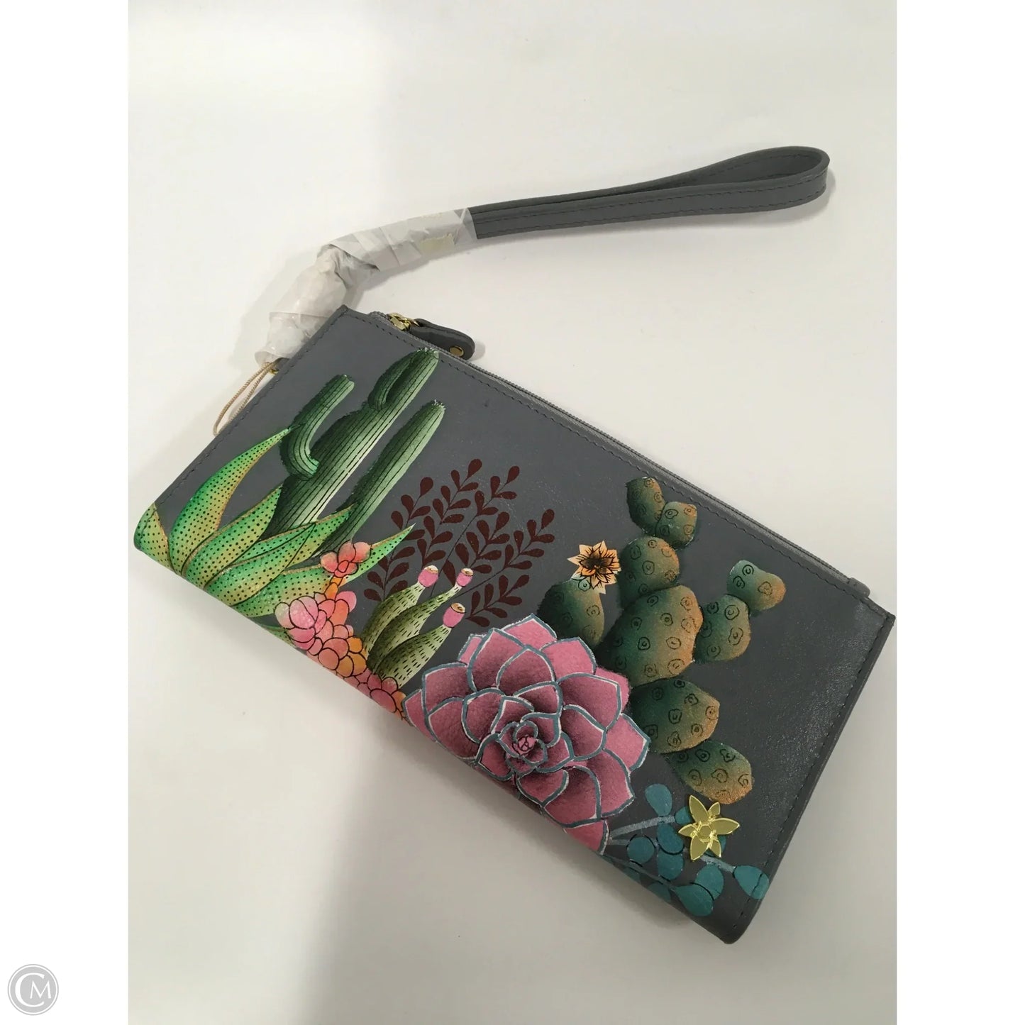 Wallet Leather By Anuschka, Size: Large