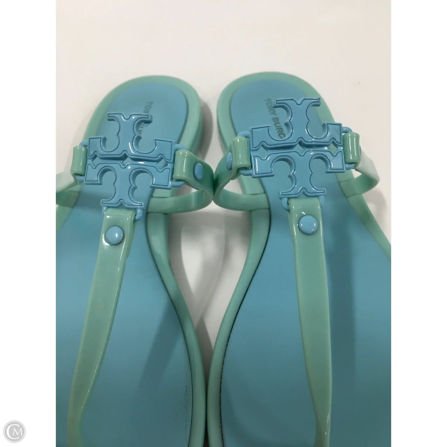 Sandals Flip Flops By Tory Burch In Teal, Size: 9