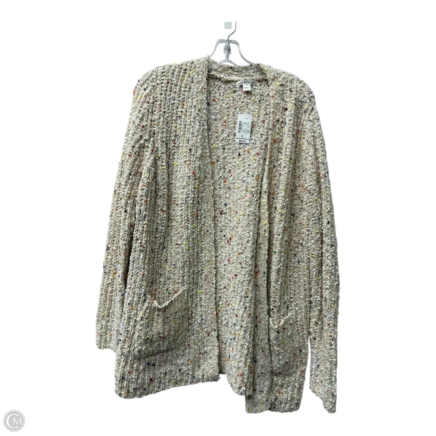 Sweater Cardigan By Christopher and banks In Tan, Size: Xl