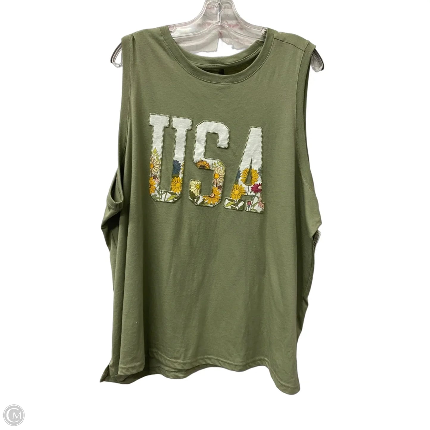 Top Sleeveless By Maurices In Green, Size: 3x