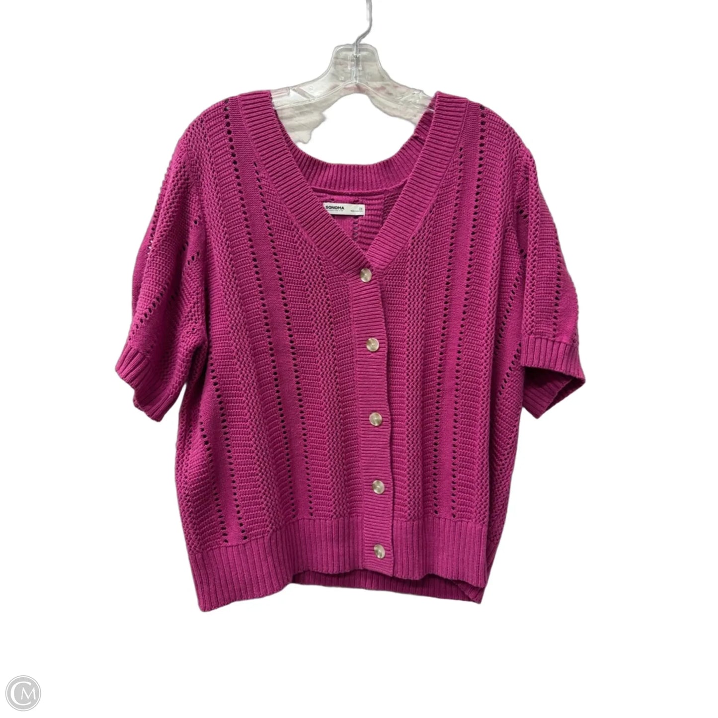 Sweater Short Sleeve By Sonoma In Pink, Size: 2x