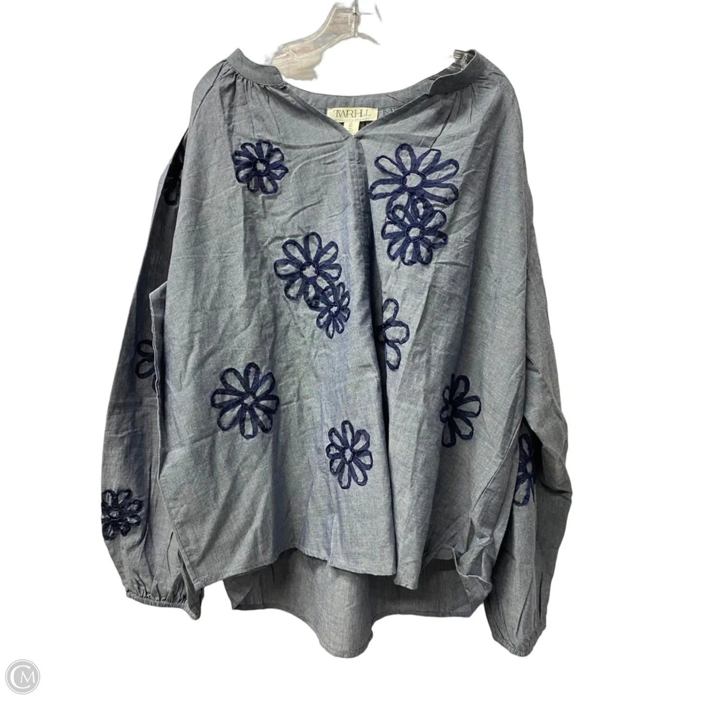 Top Long Sleeve By Cme In Blue, Size: 3x