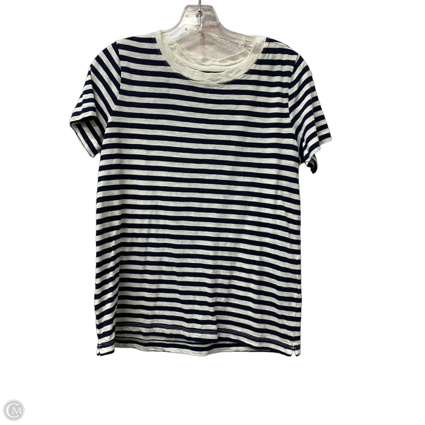 Top Short Sleeve Basic By Loft In Blue, Size: S