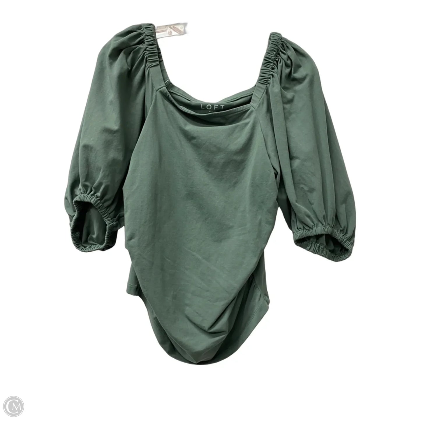 Top Short Sleeve By Loft In Green, Size: L