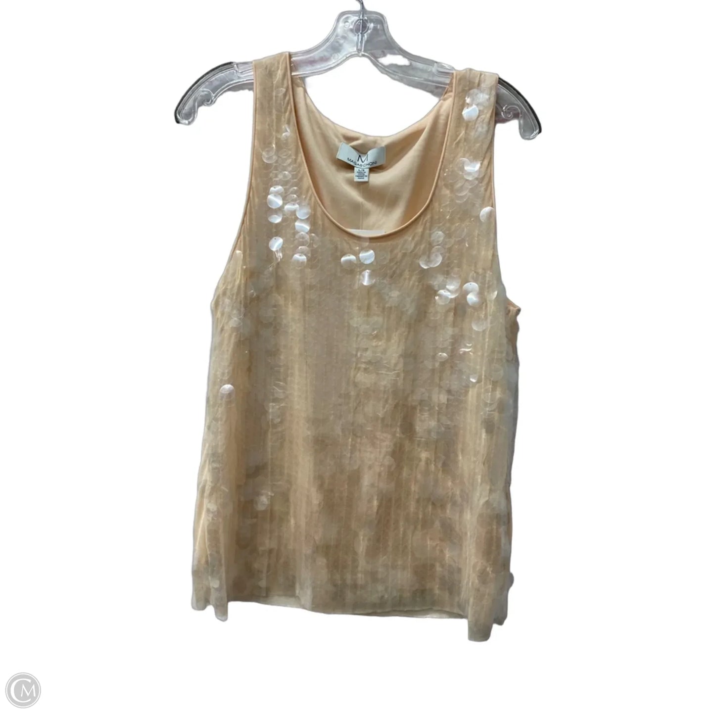 Top Sleeveless By Magaschoni In Peach, Size: L