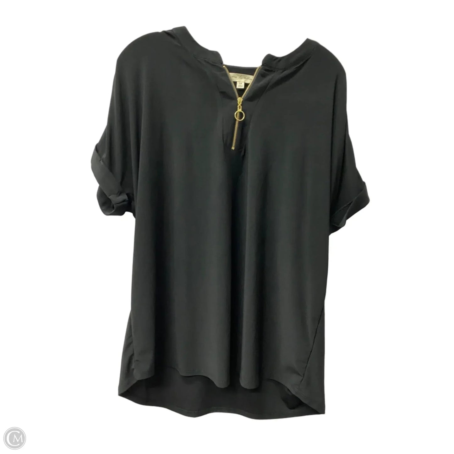Top Short Sleeve By Joie de vivre In Black, Size: 2x