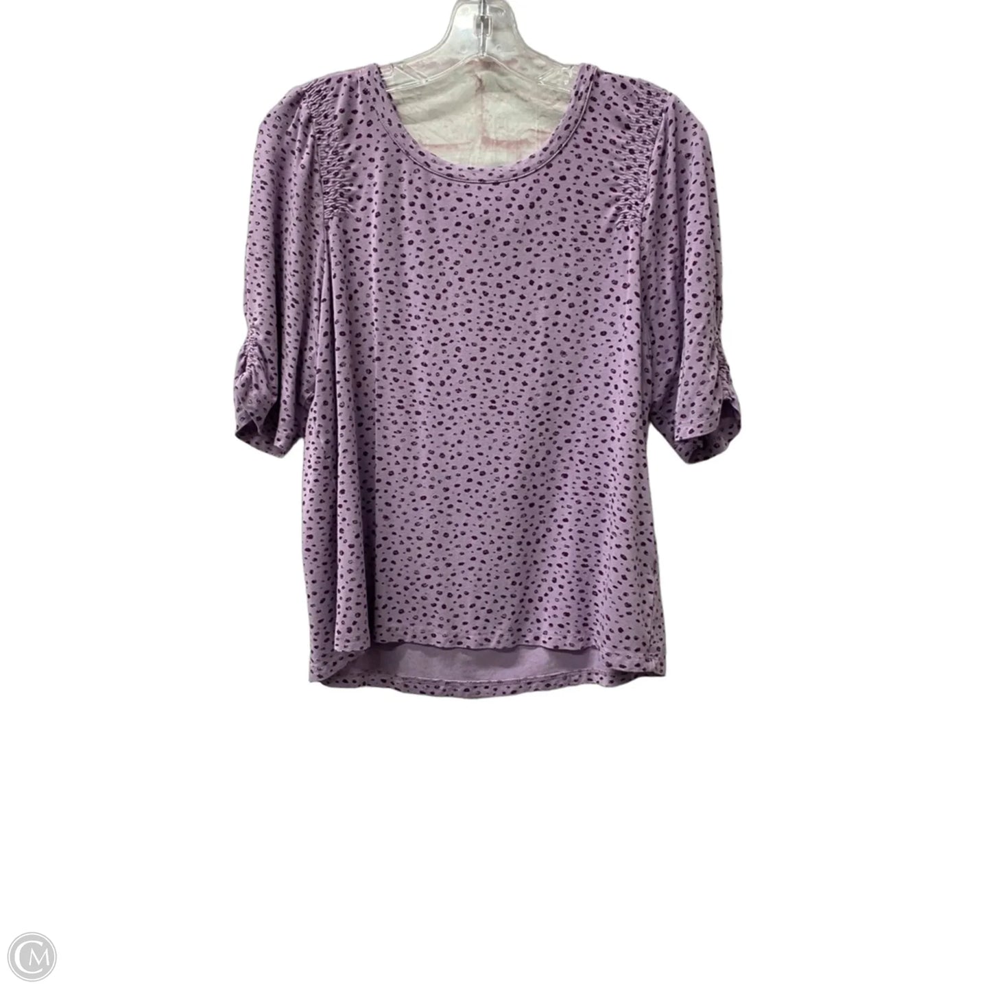 Top Short Sleeve By Democracy In Purple, Size: L