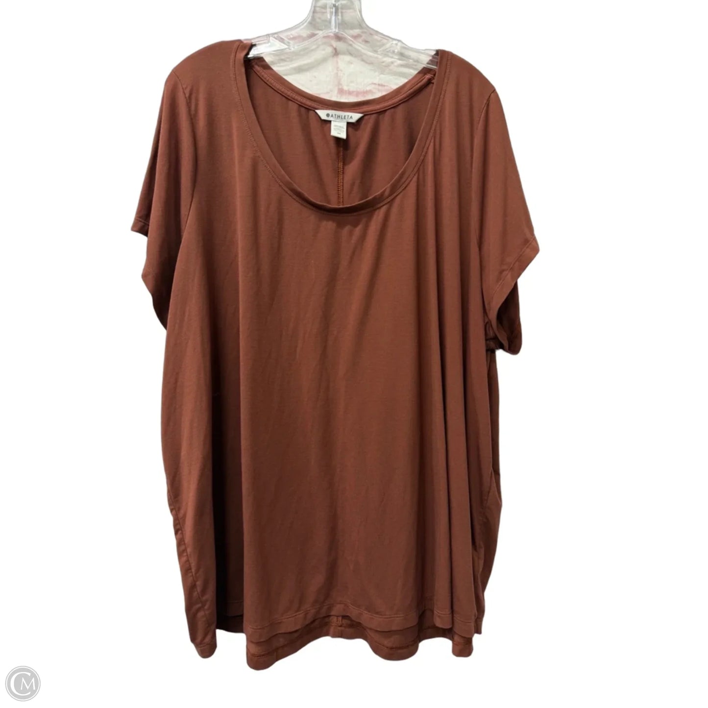 Athletic Top Short Sleeve By Athleta In Red, Size: 3x