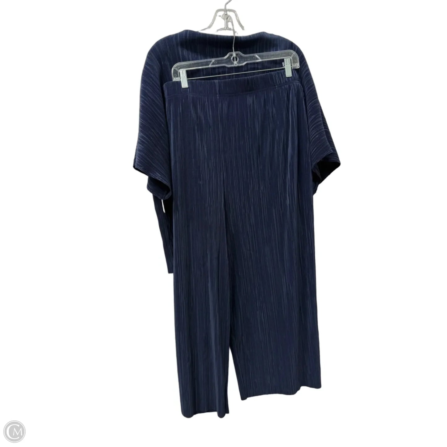 Top 2pc Short Sleeve By Hue In Navy, Size: 3x