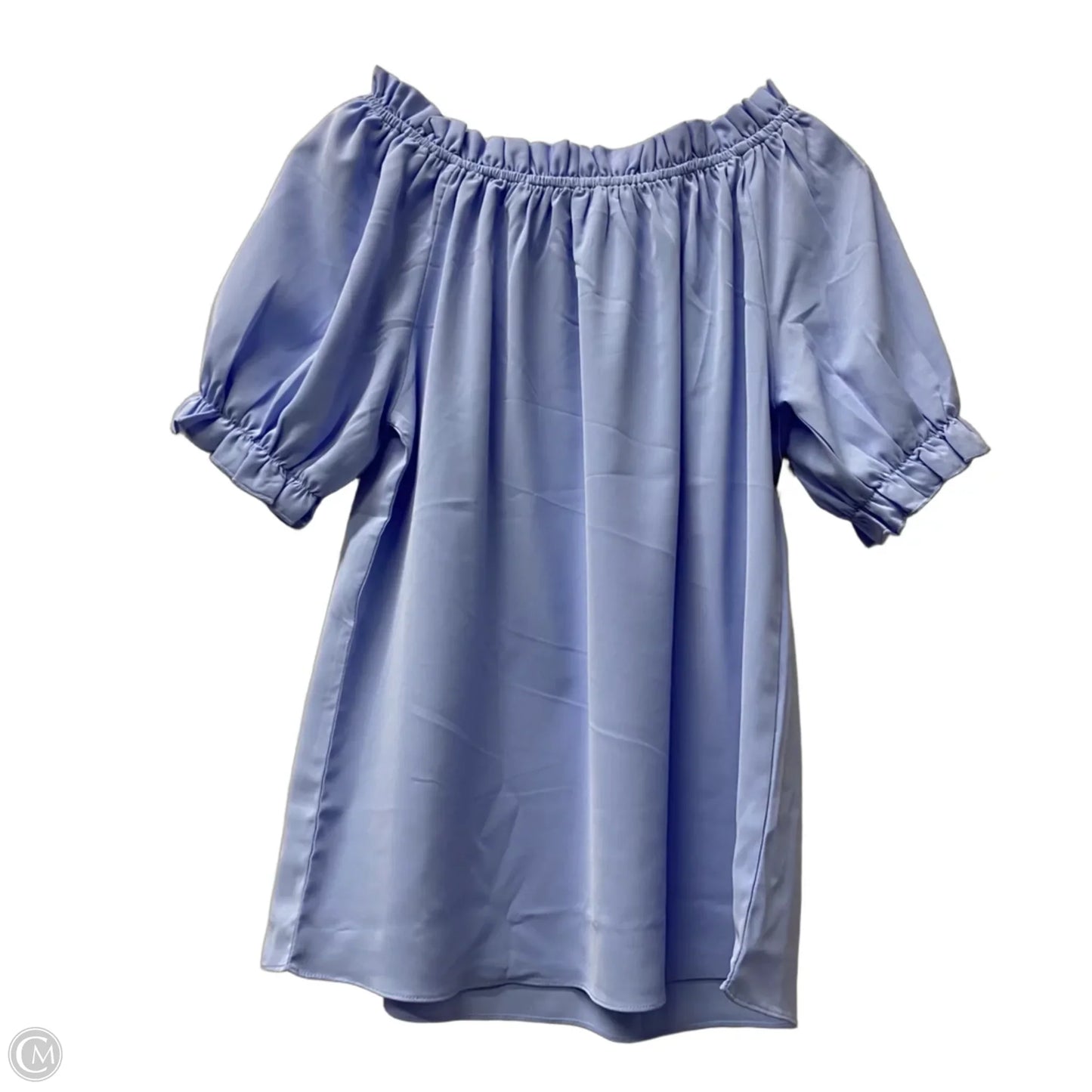Top Short Sleeve By Cme In Blue, Size: S