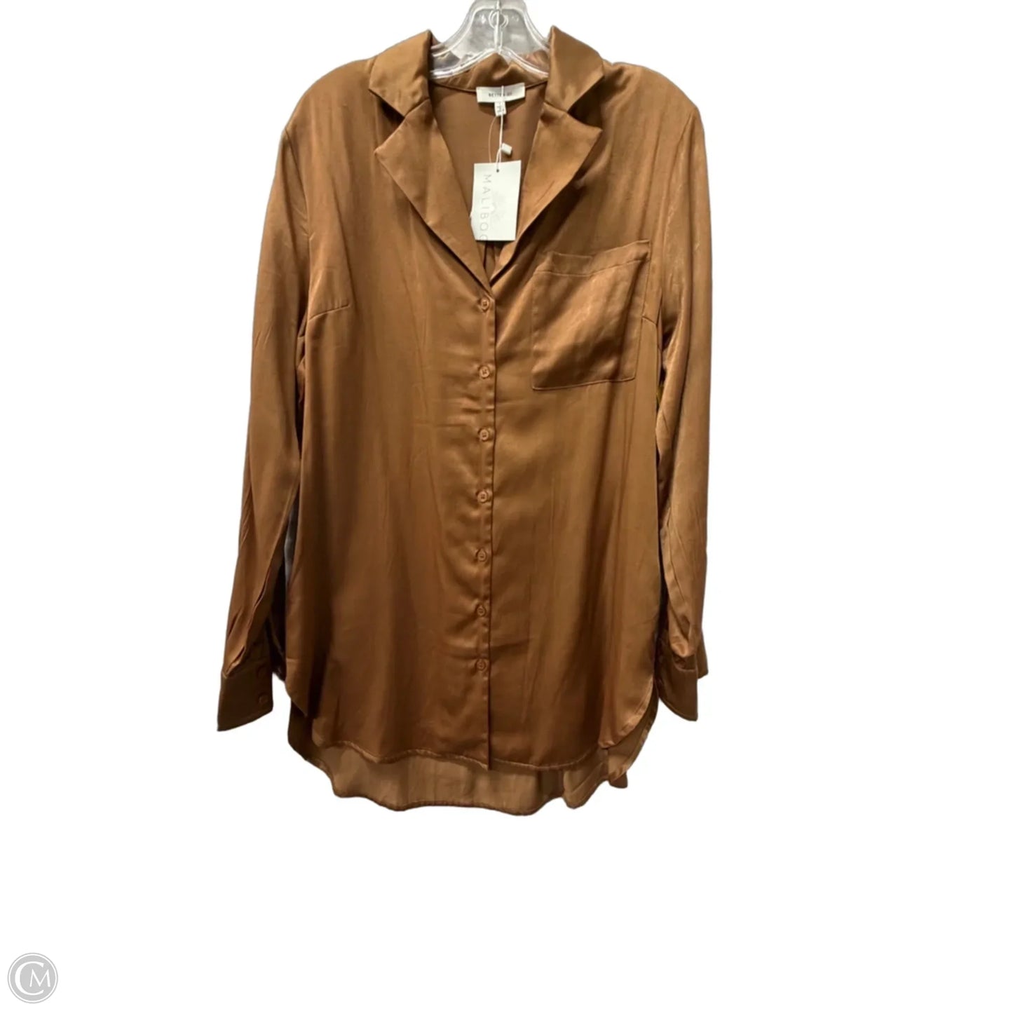 Tunic Long Sleeve By Cme In Brown, Size: S