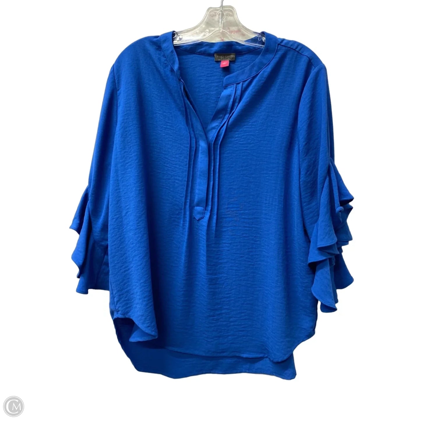 Top Short Sleeve By Vince Camuto In Blue, Size: L