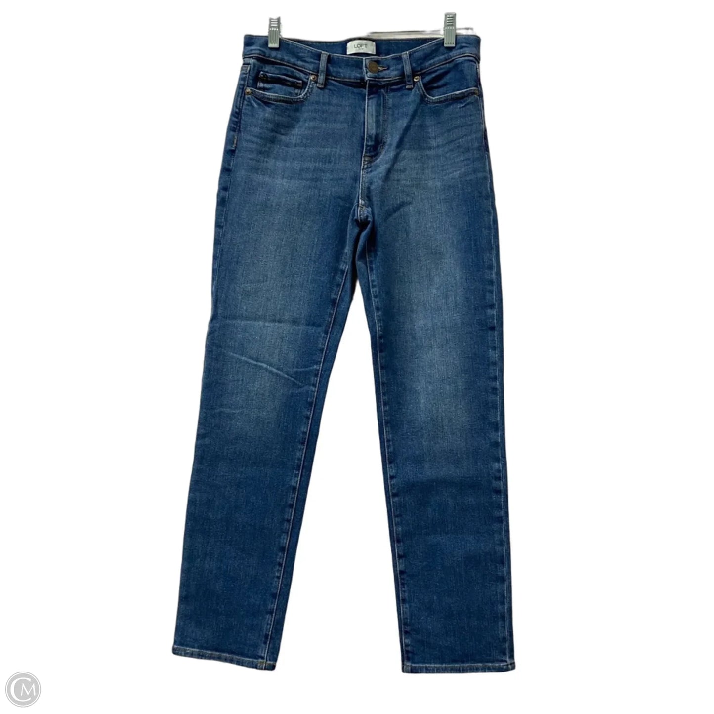 Jeans Straight By Loft In Blue Denim, Size: 0