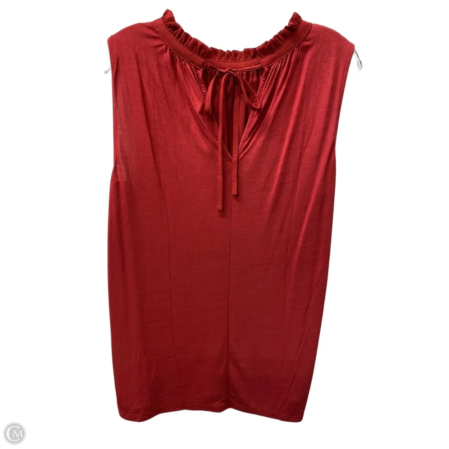 Top Sleeveless By Loft In Red, Size: M