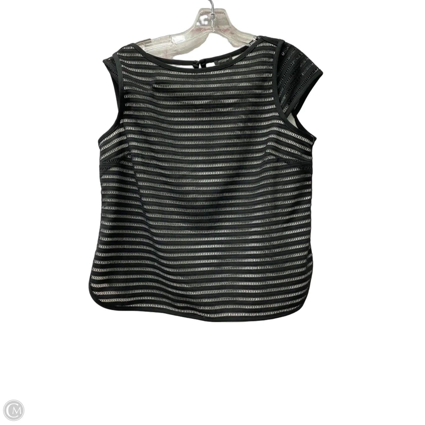 Top Short Sleeve By Ann Taylor In Black, Size: L
