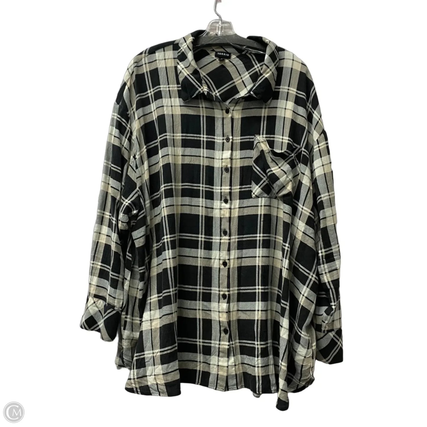 Top Long Sleeve By Torrid In Black, Size: 4x
