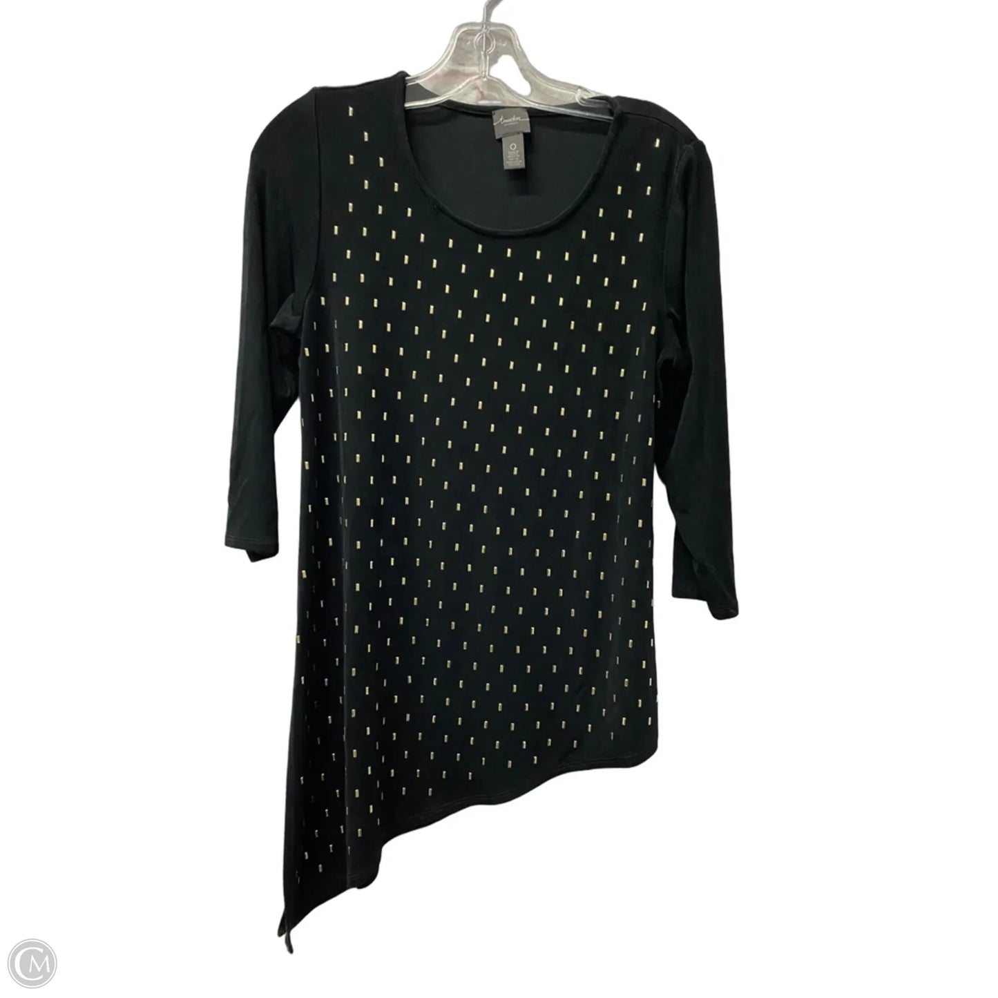 Top Long Sleeve By Chicos In Black, Size: S