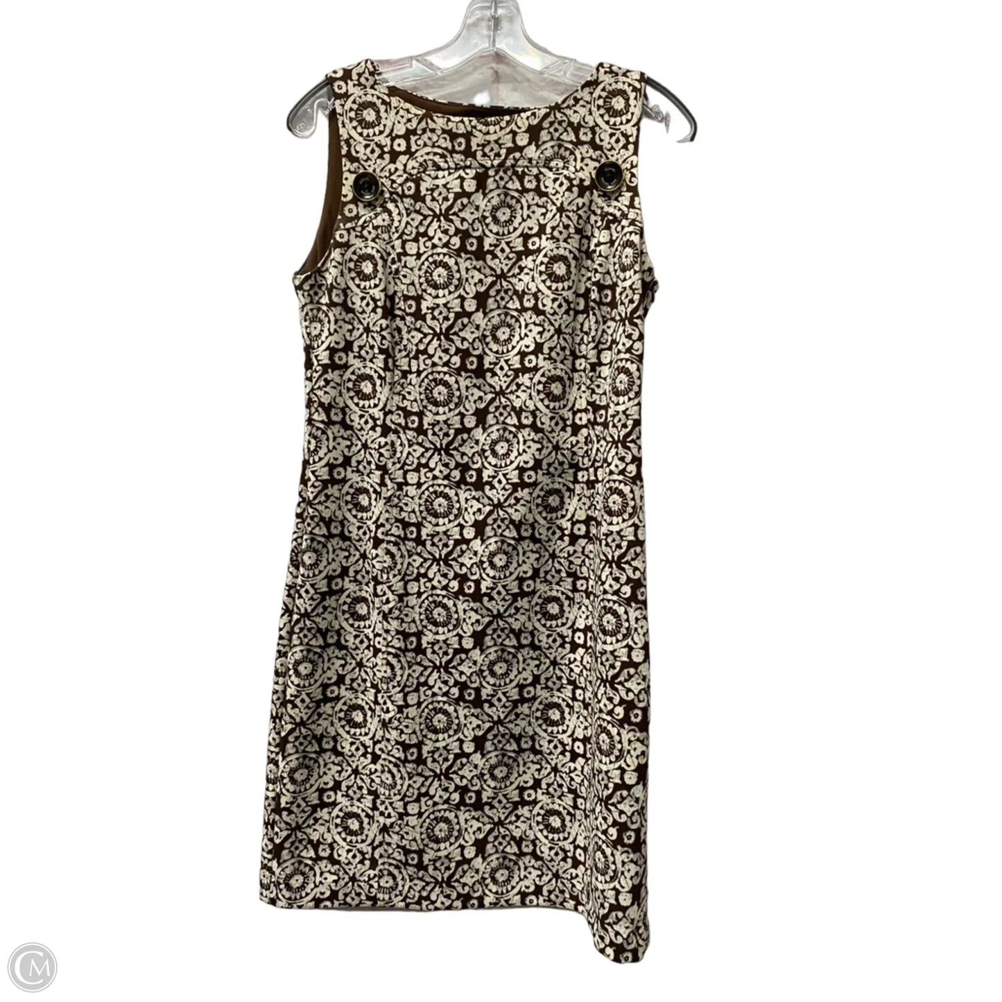 Dress Work By Michael By Michael Kors In Brown & Cream, Size: S