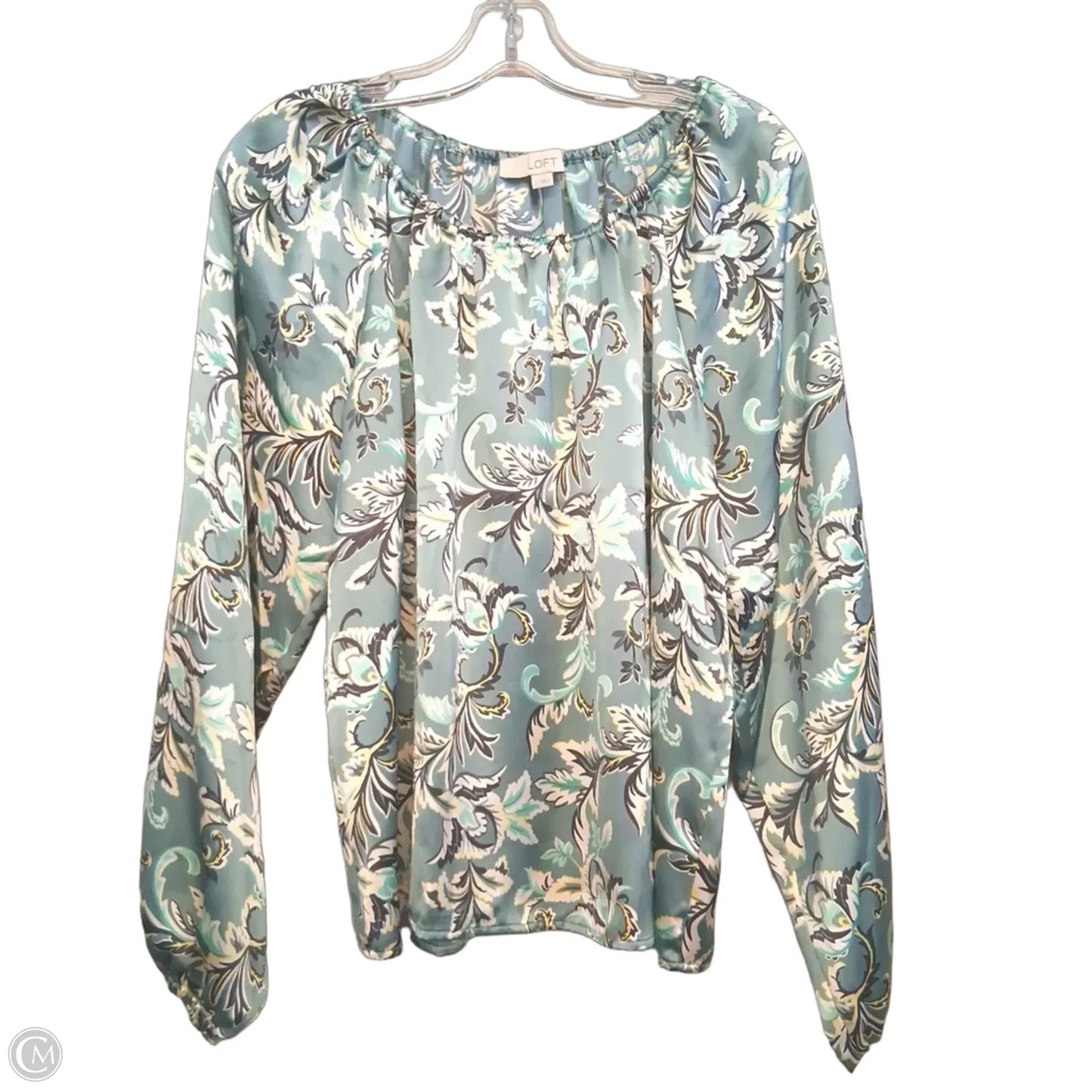 Top Long Sleeve By Loft In Green, Size: S