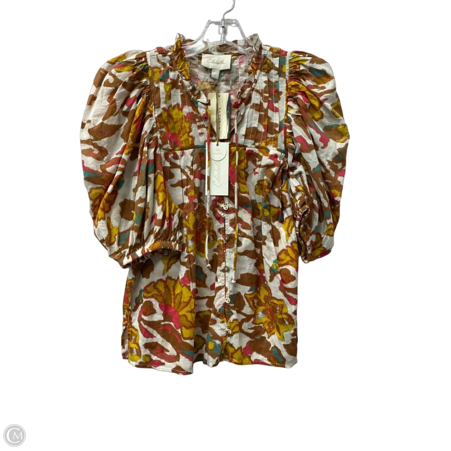 Top Short Sleeve By Cleobella In Brown, Size: S