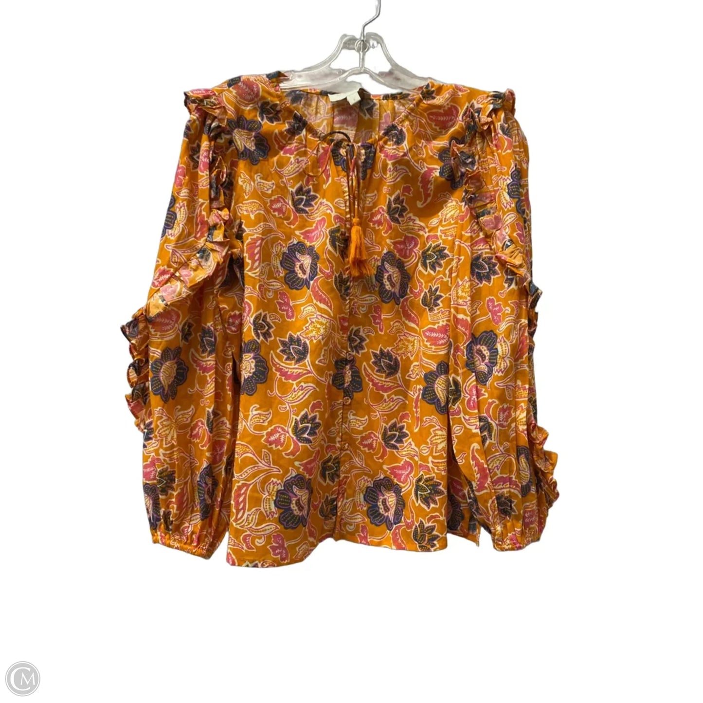 Top Long Sleeve By Cleobella In Orange, Size: S
