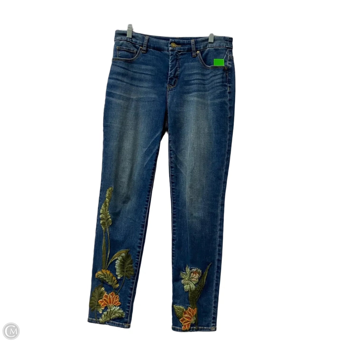 Jeans Straight By Chicos In Blue Denim, Size: 4