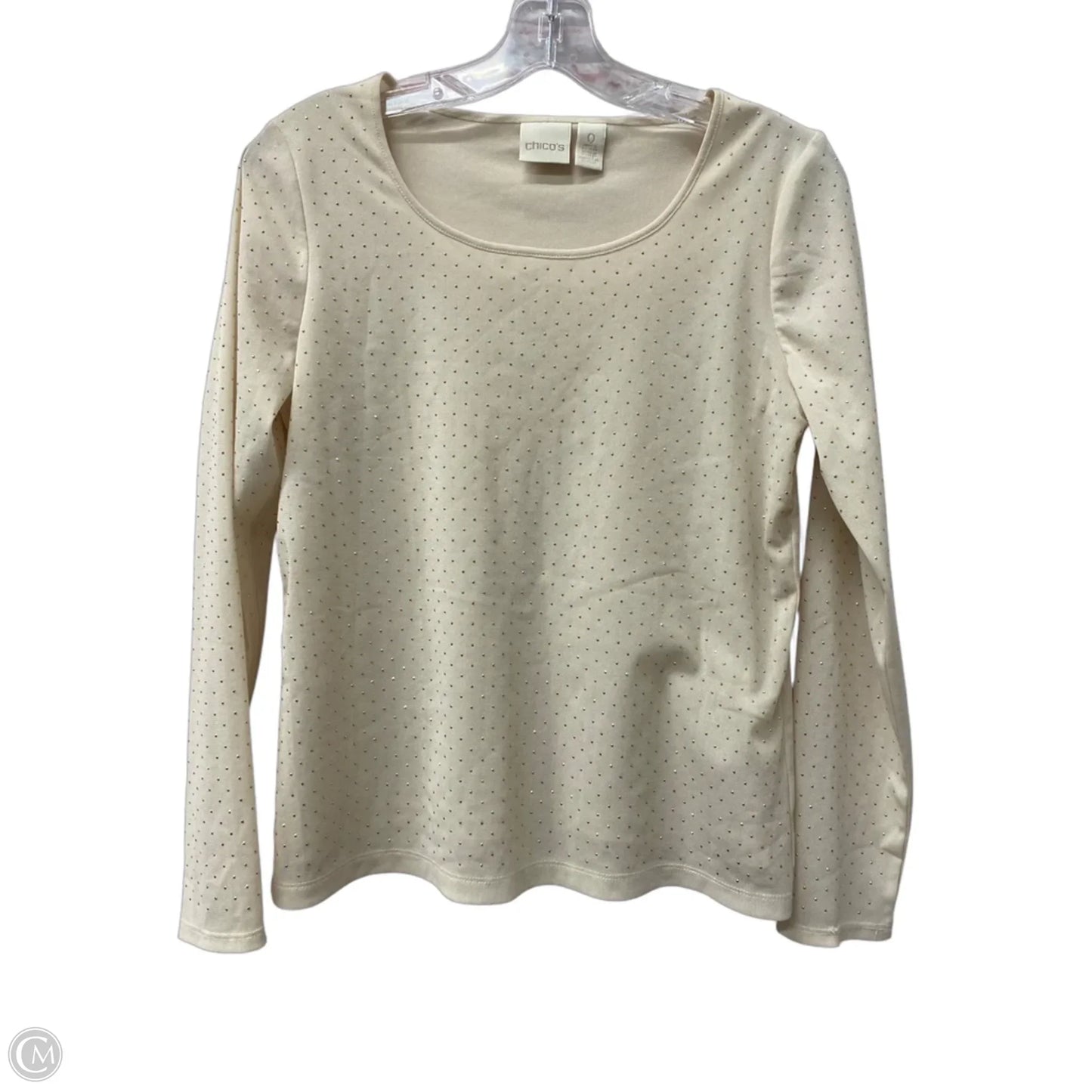 Top Long Sleeve By Chicos In Beige, Size: S