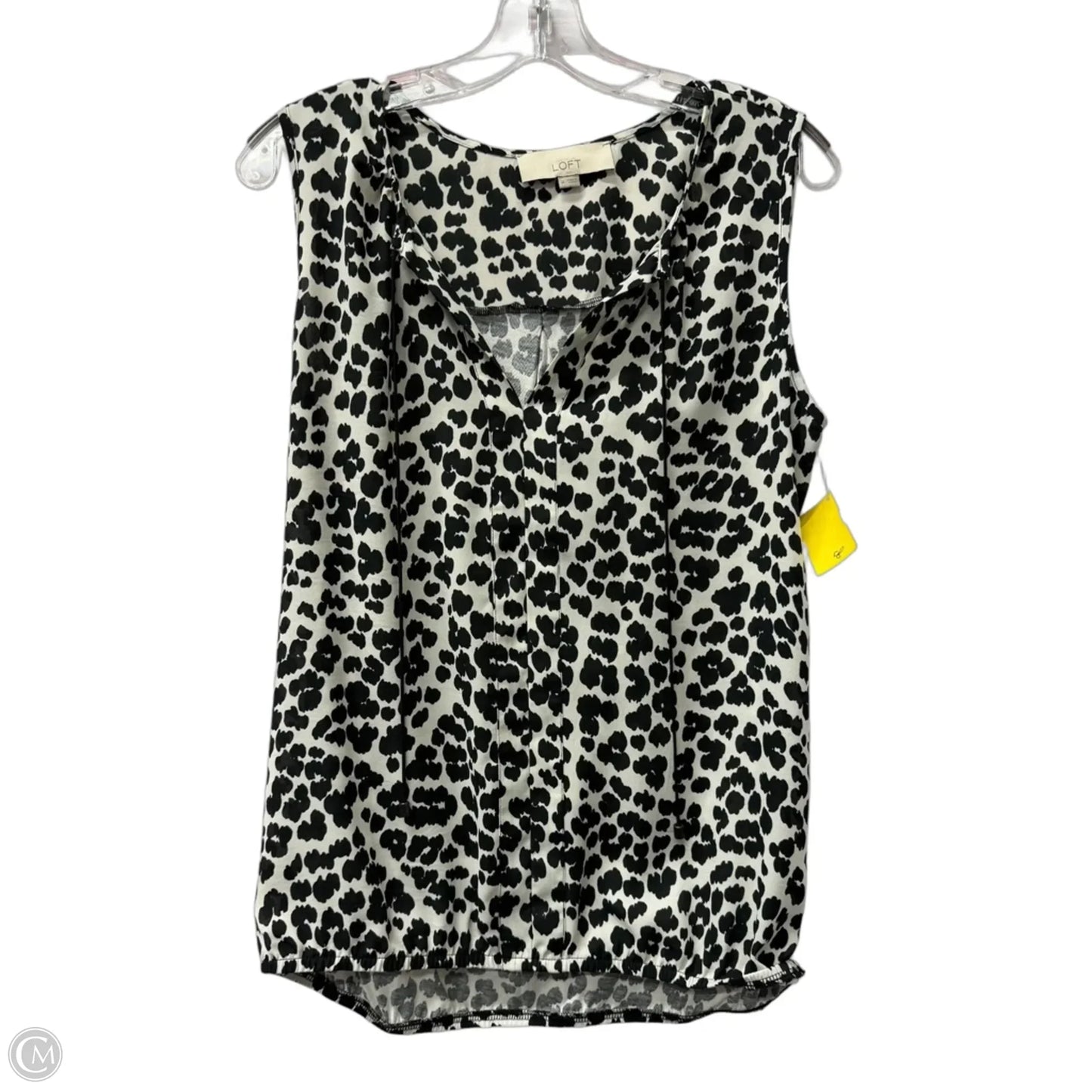 Top Sleeveless By Loft In Black, Size: M