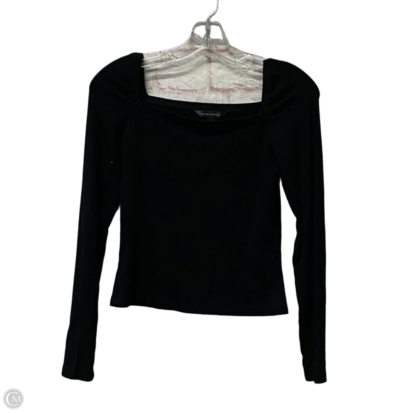 Top Long Sleeve By Banana Republic In Black, Size: S
