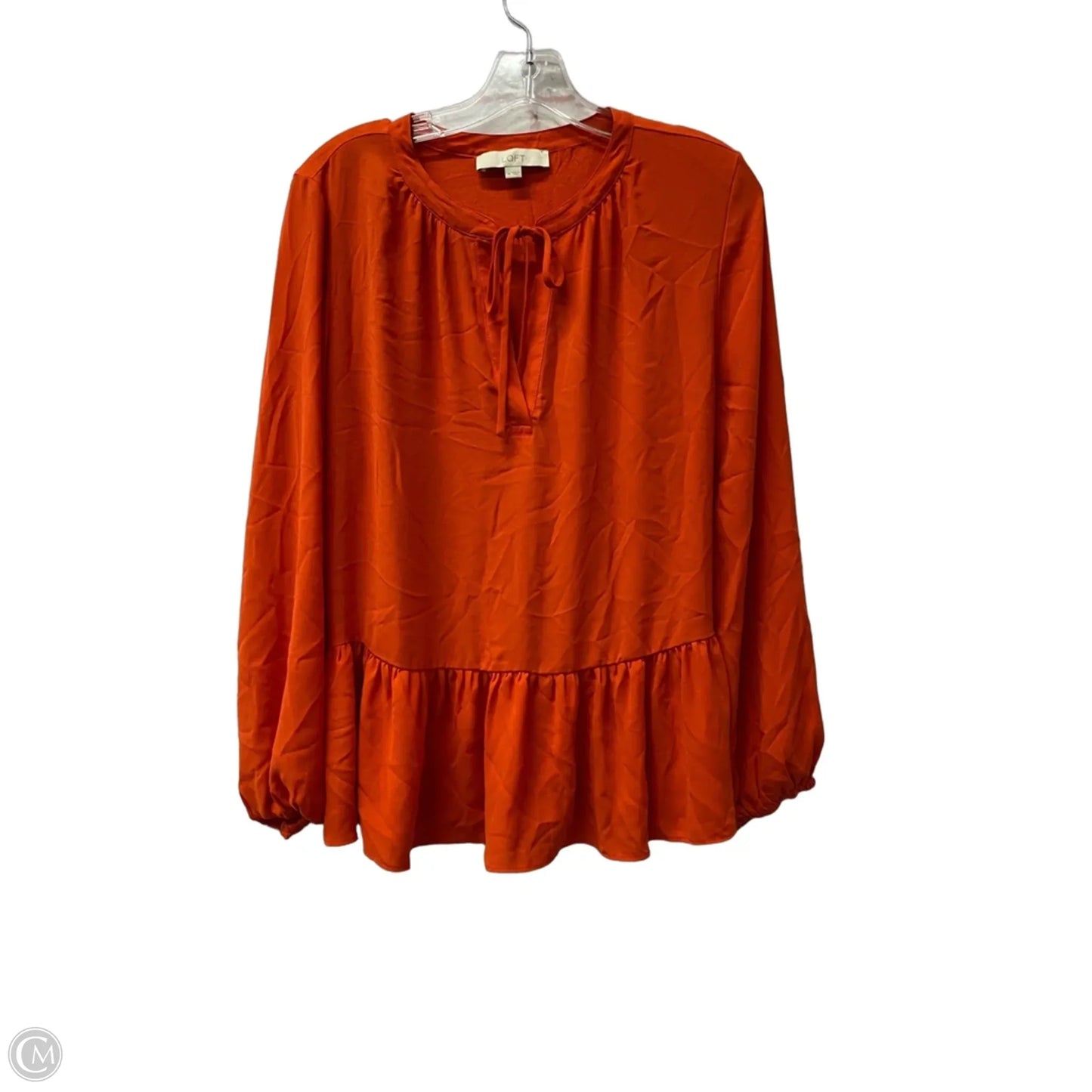 Top Long Sleeve By Loft In Orange, Size: M