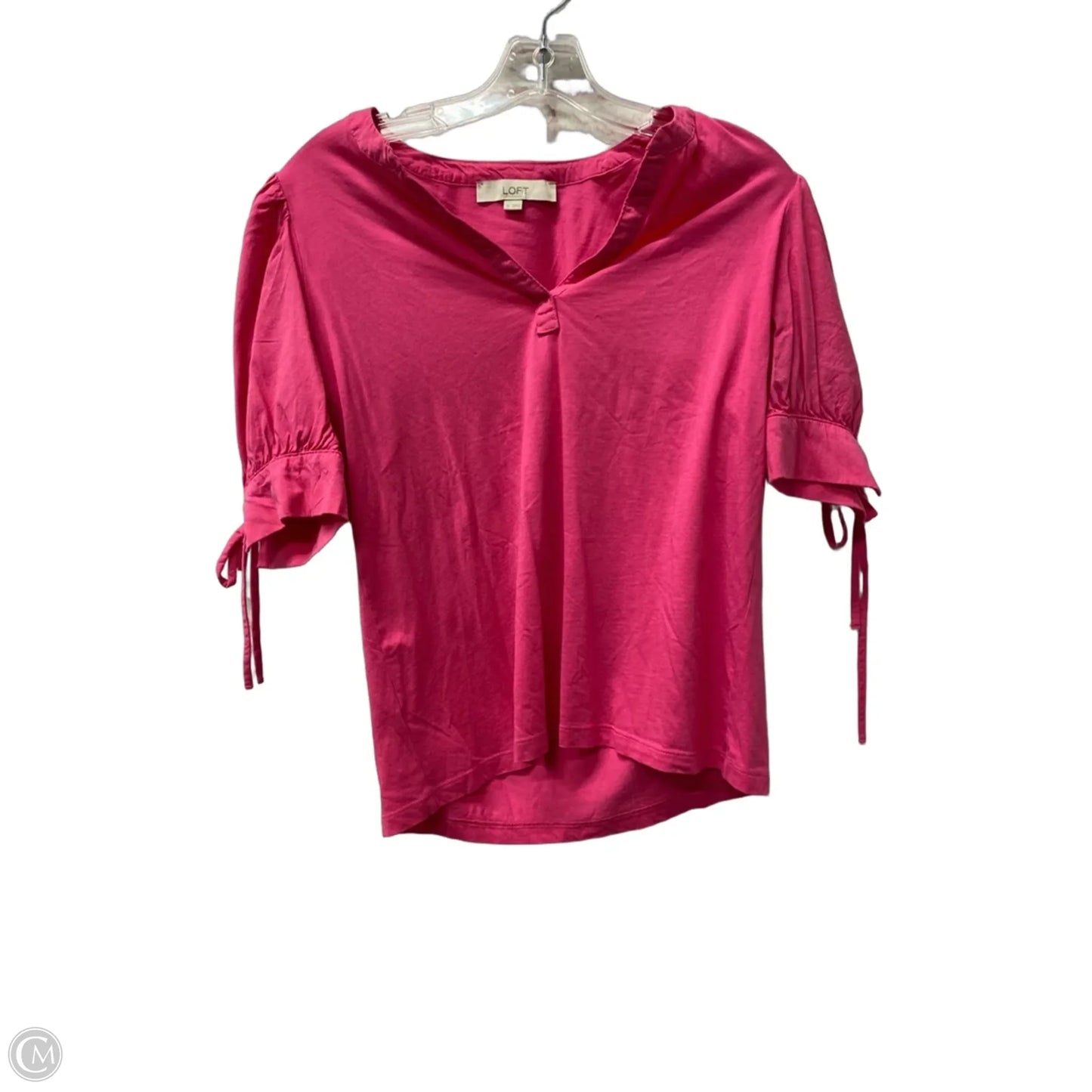 Top Short Sleeve By Loft In Pink, Size: Xs