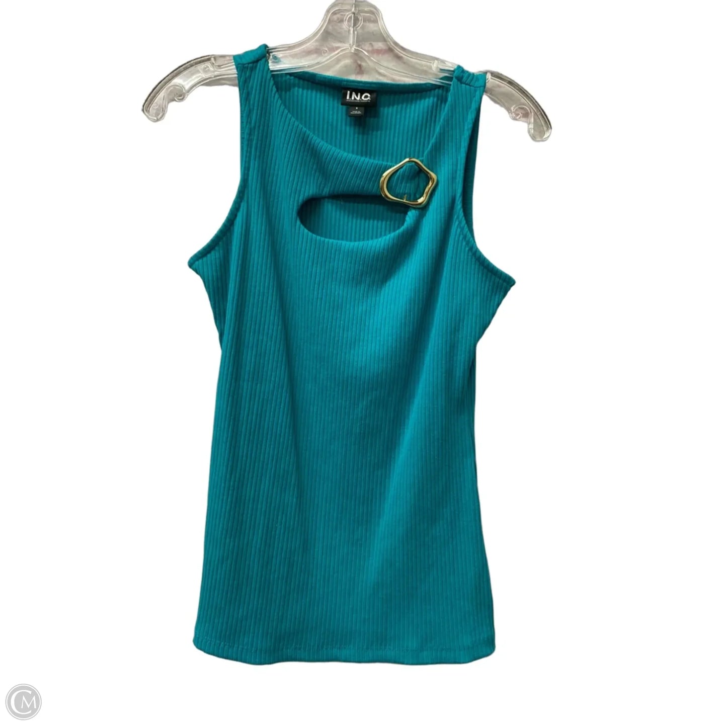 Top Sleeveless By Inc In Teal, Size: S