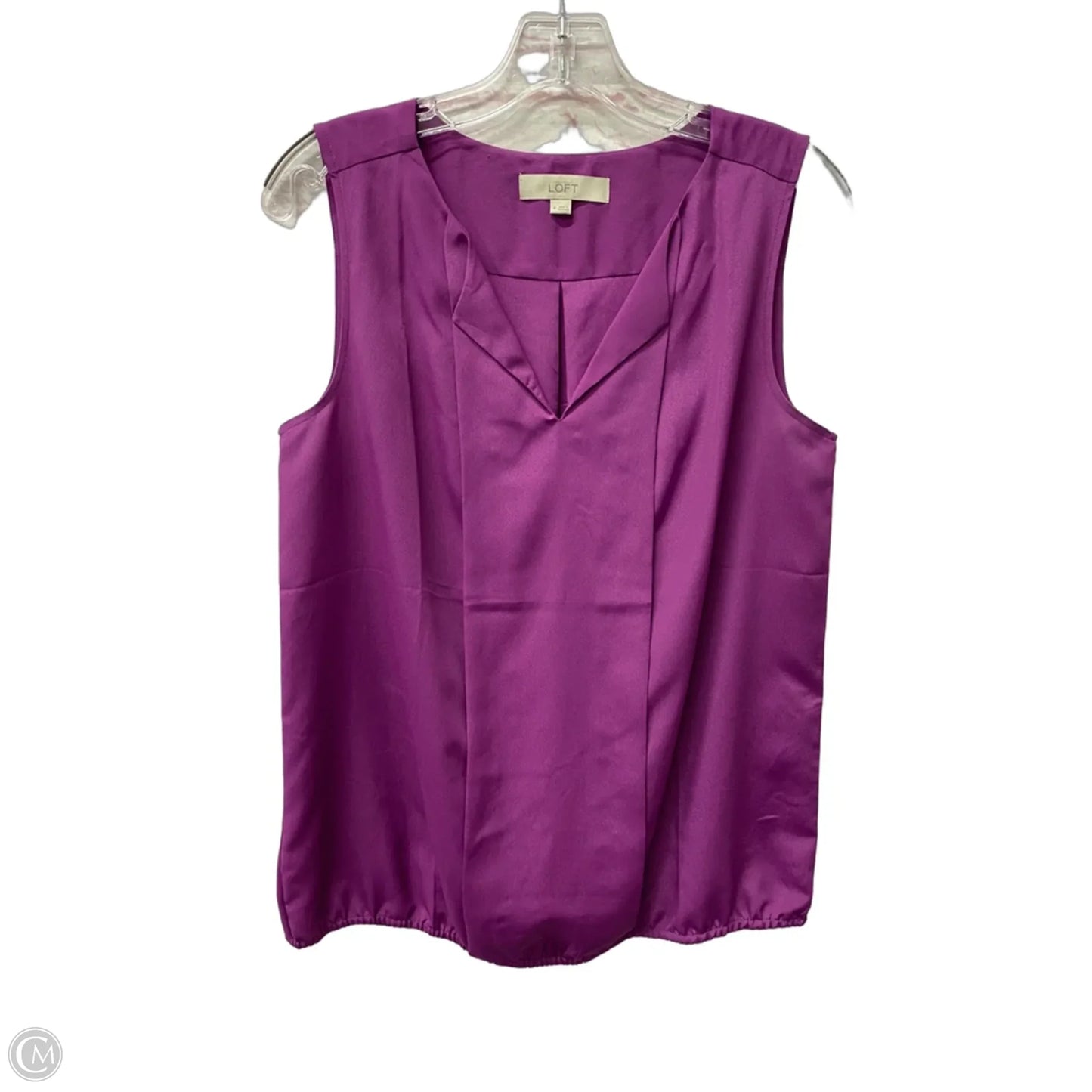 Top Sleeveless By Loft In Purple, Size: M