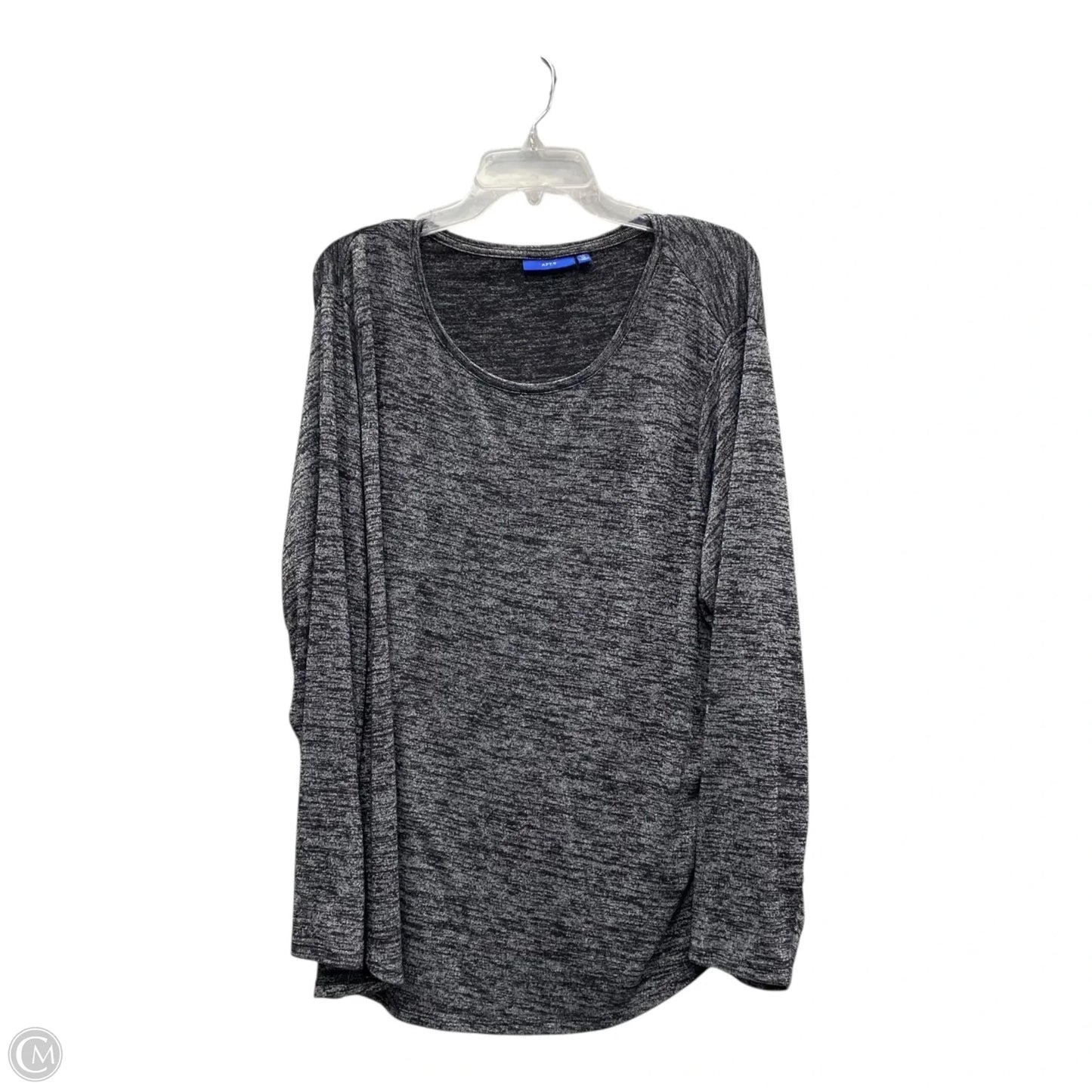 Top Long Sleeve By Apt 9 In Grey, Size: 2x
