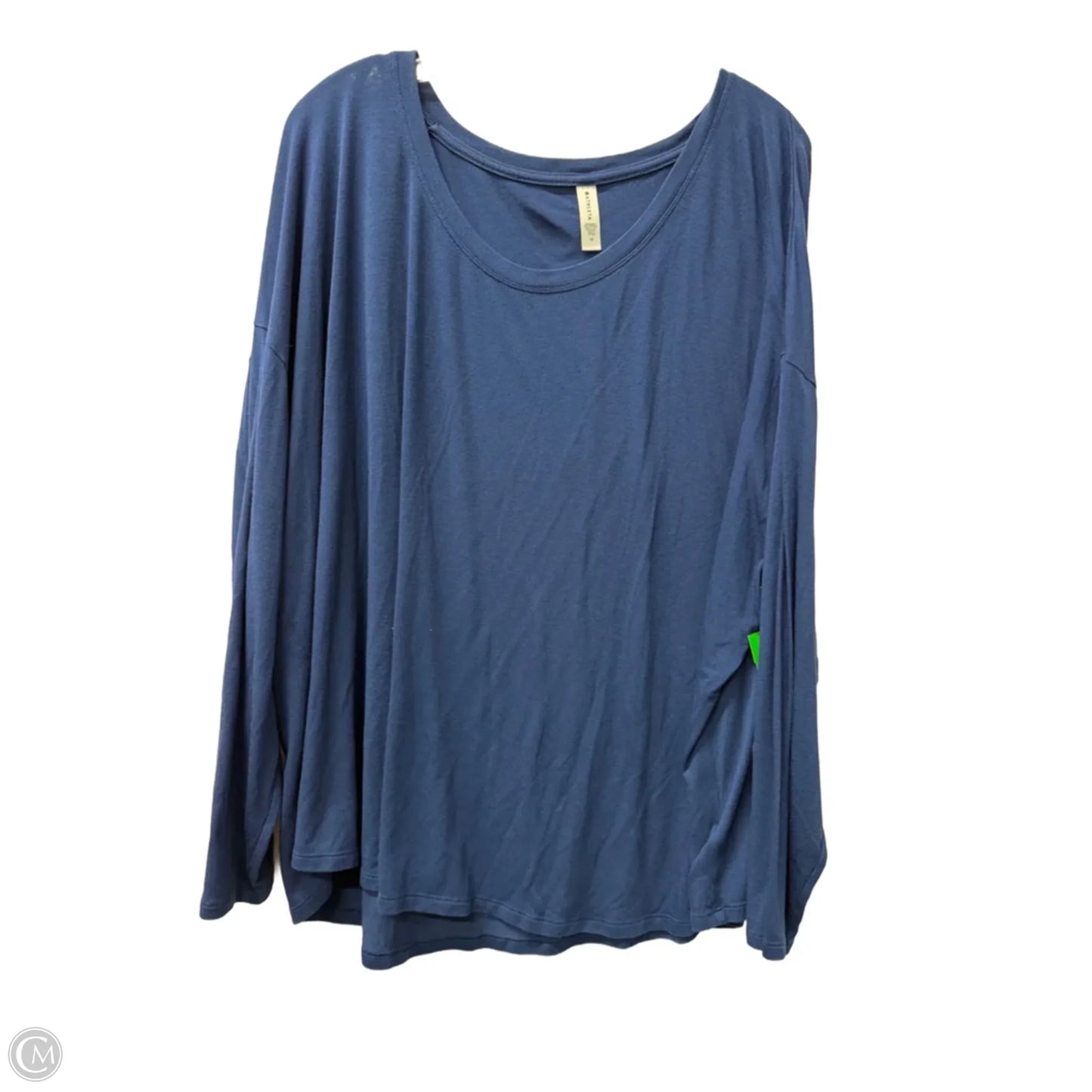 Athletic Top Long Sleeve Crewneck By Athleta In Blue, Size: 3x