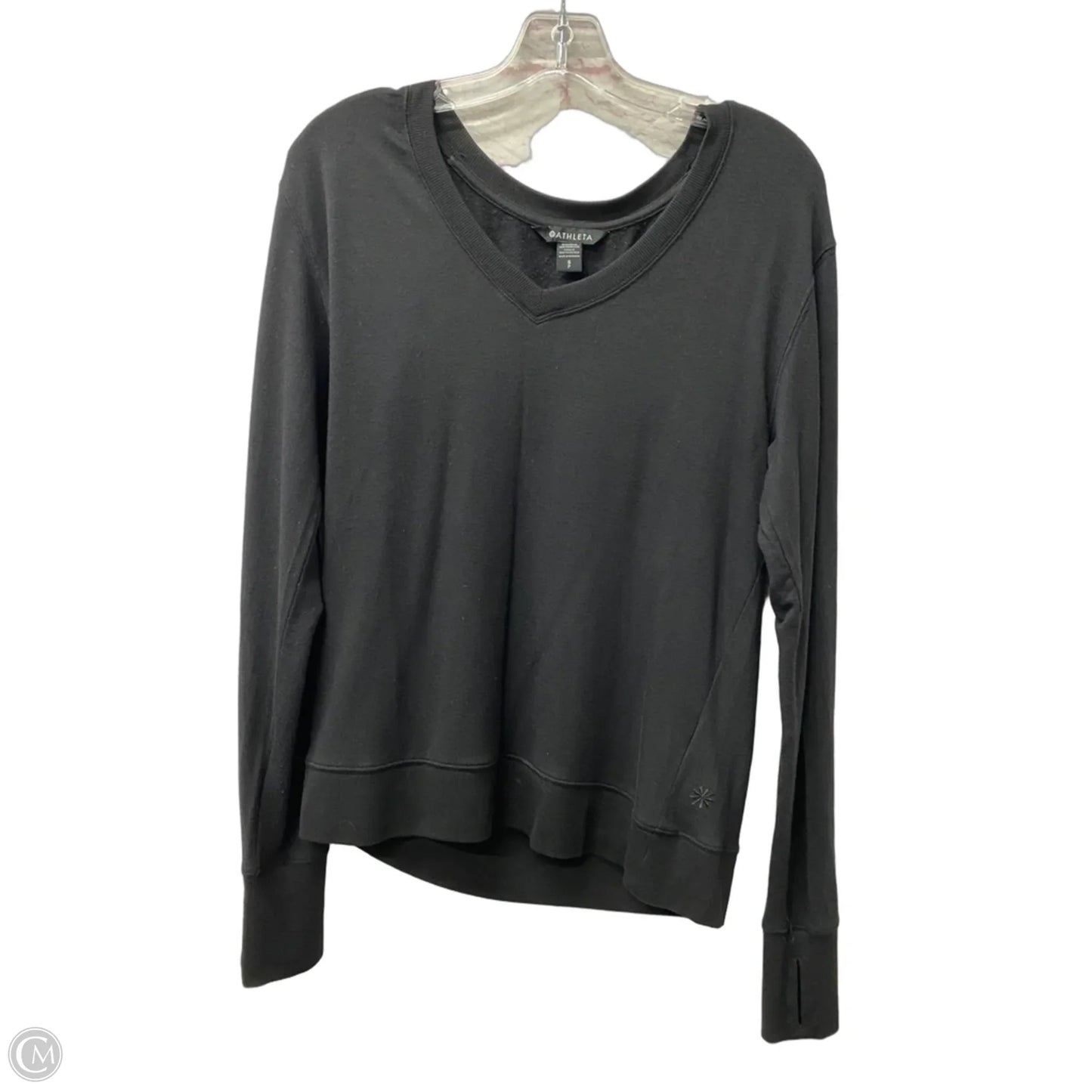 Top Long Sleeve By Athleta In Black, Size: S