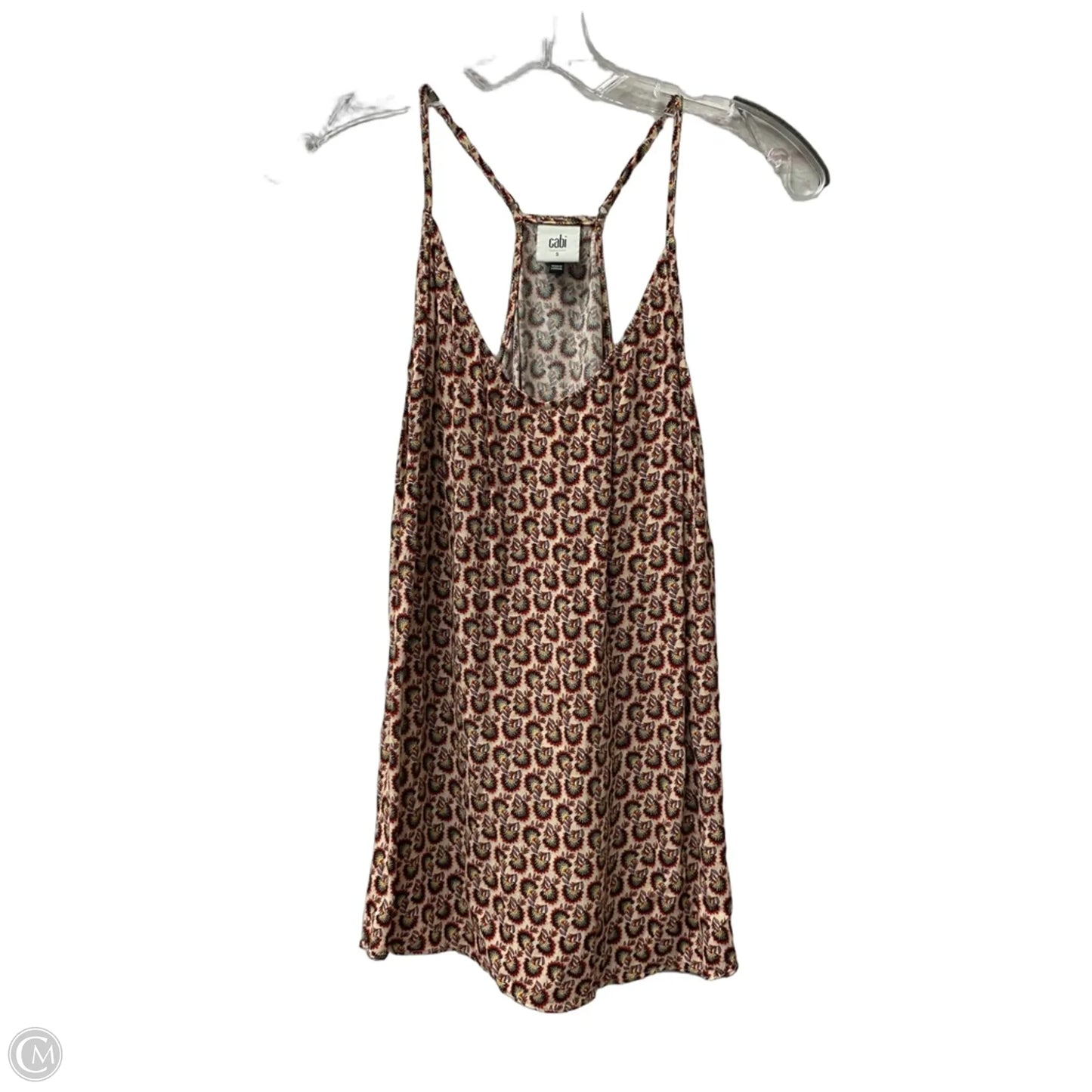 Top Sleeveless By Cabi In Pink & Red, Size: S