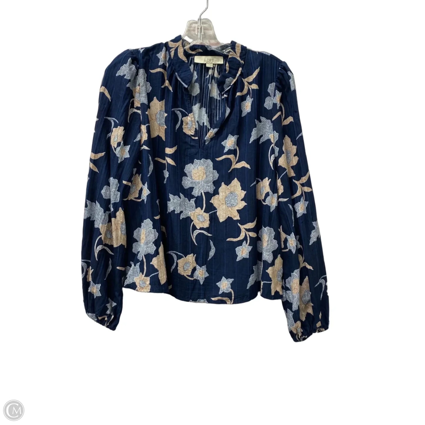 Top Long Sleeve By Loft In Blue, Size: S