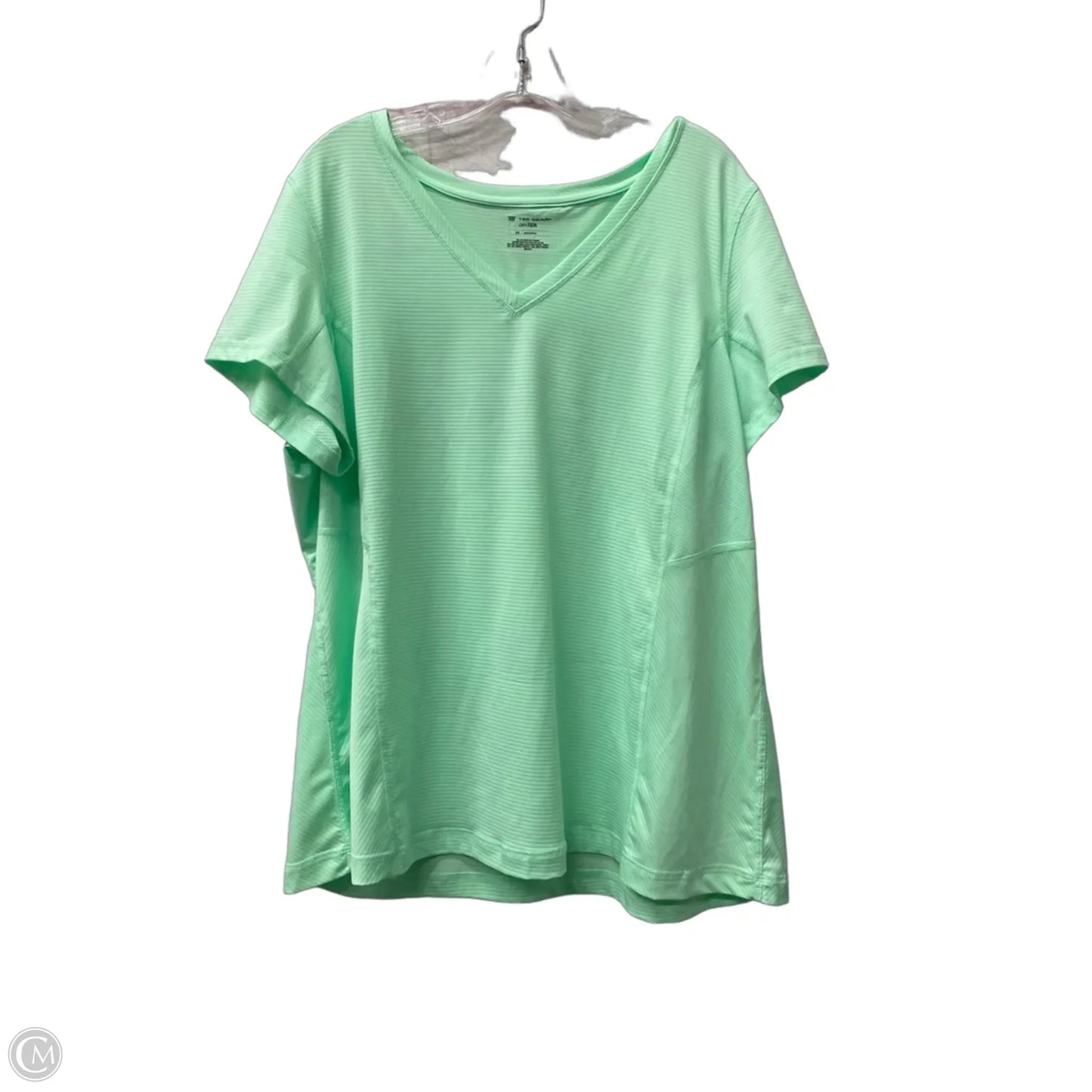 Athletic Top Short Sleeve By Tek Gear In Green, Size: 2x