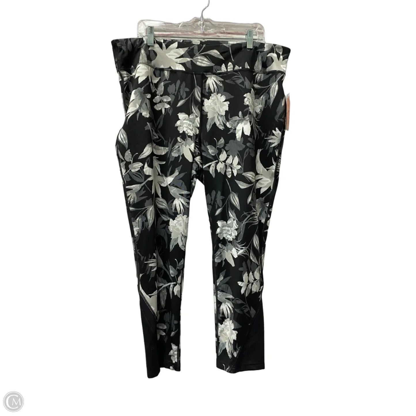 Athletic Pants By Tek Gear In Black & Grey, Size: 2x