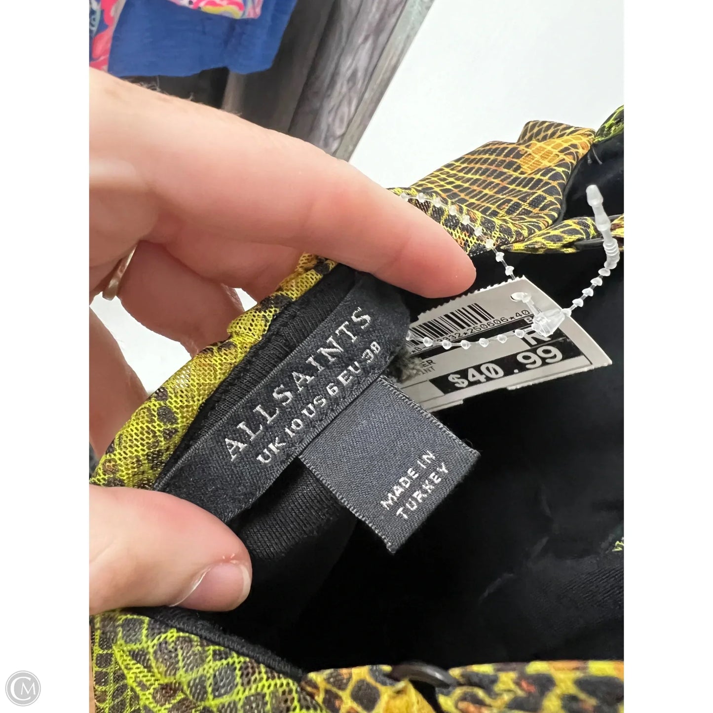 Dress Designer By All Saints In Snakeskin Print, Size: 6