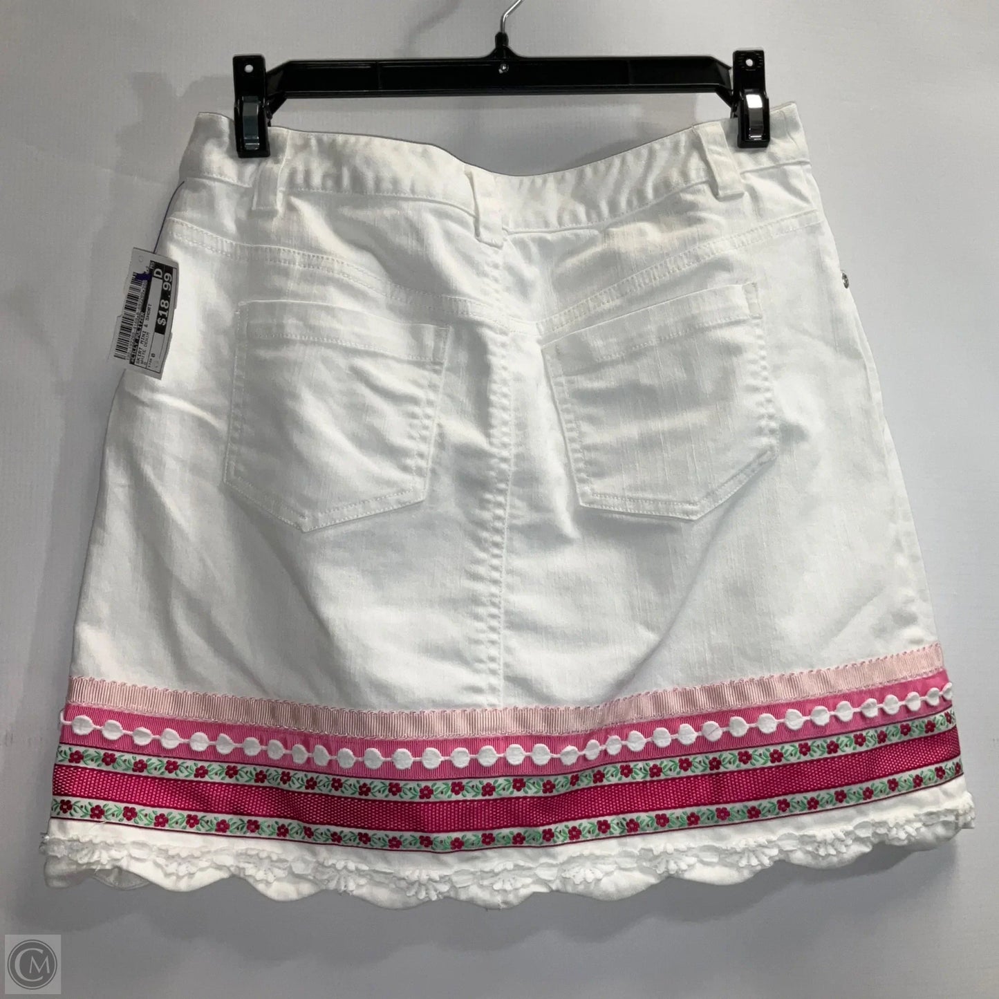 Skirt Mini & Short By Lilly Pulitzer In White Denim, Size: 0