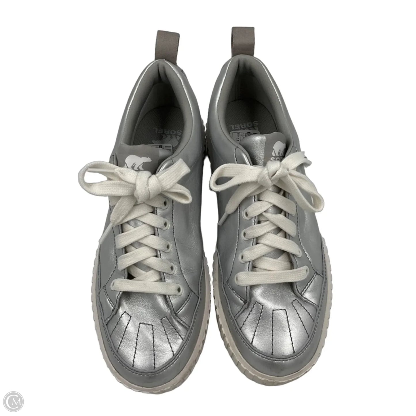 Shoes Sneakers By Sorel In Silver, Size: 11