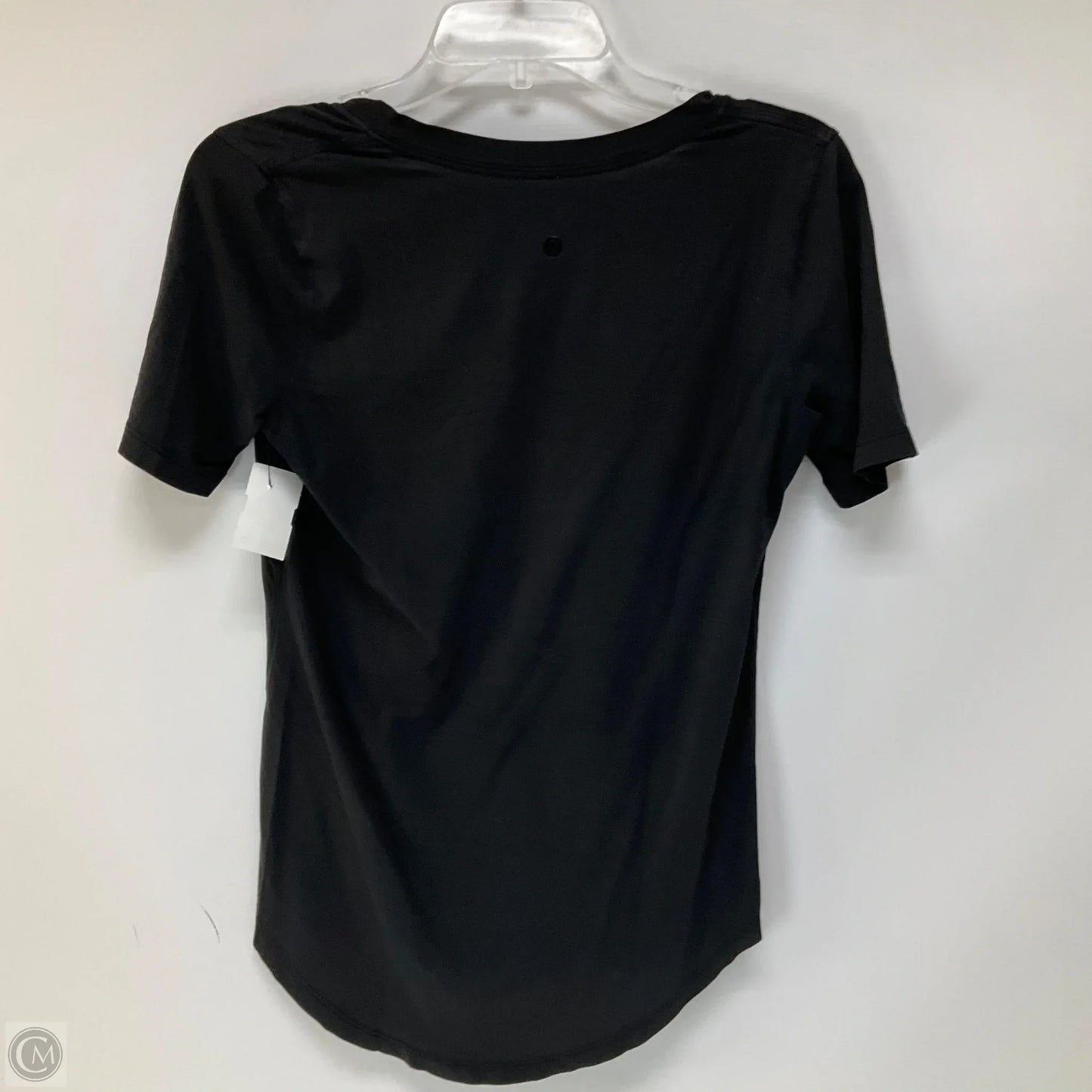 Athletic Top Short Sleeve By Lululemon In Black, Size: 8