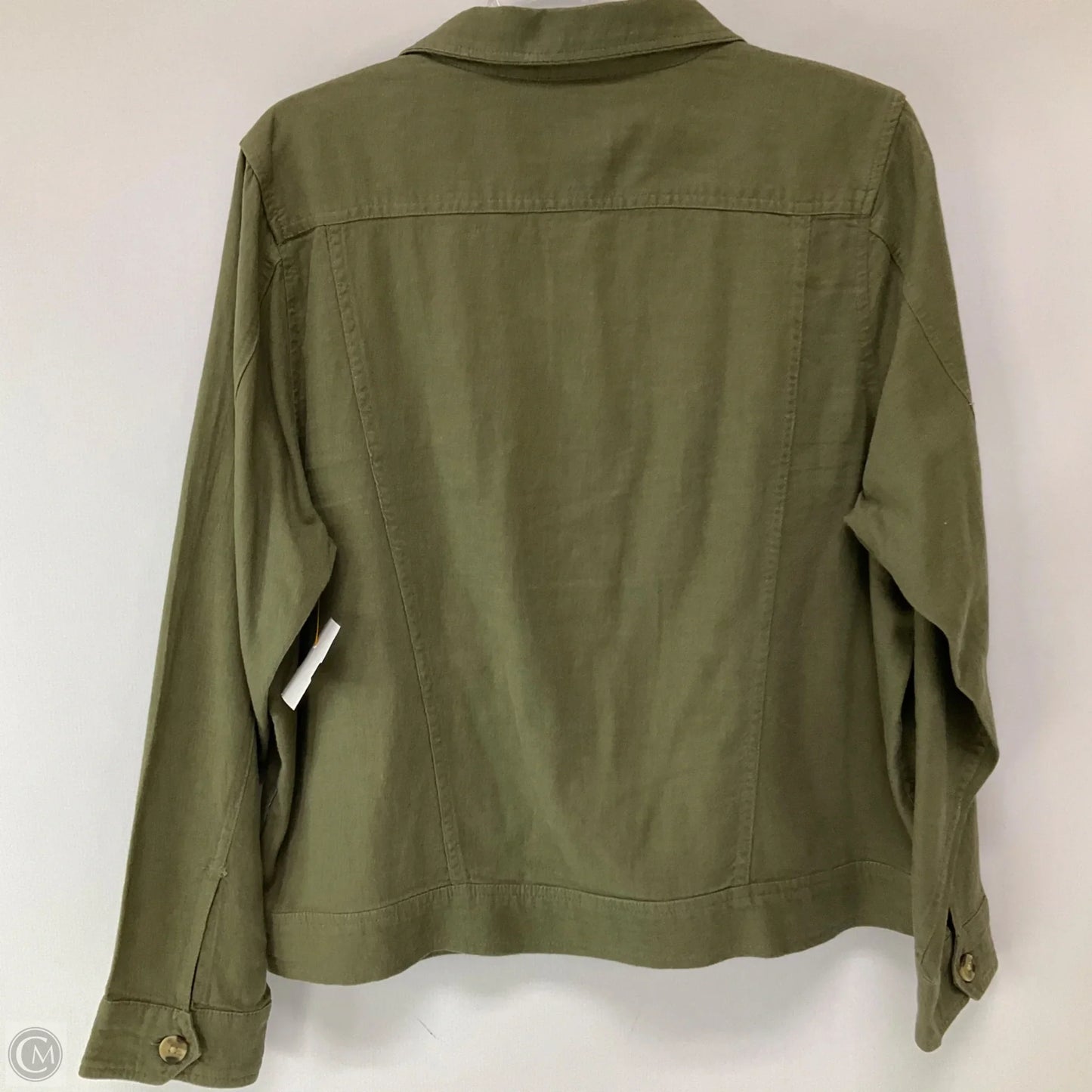 Jacket Shirt By Lucky Brand In Green, Size: L