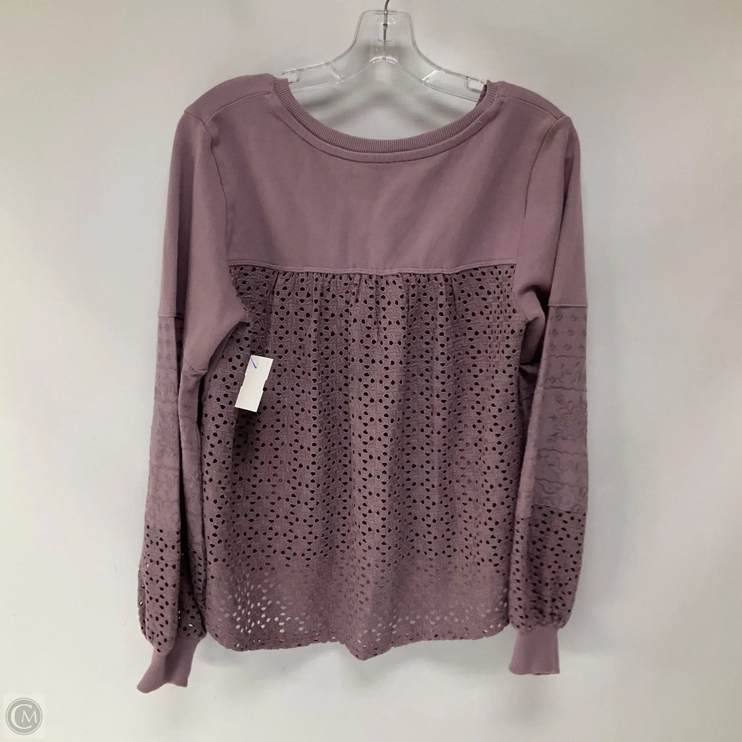 Top Long Sleeve By Anthropologie In Purple, Size: Xs