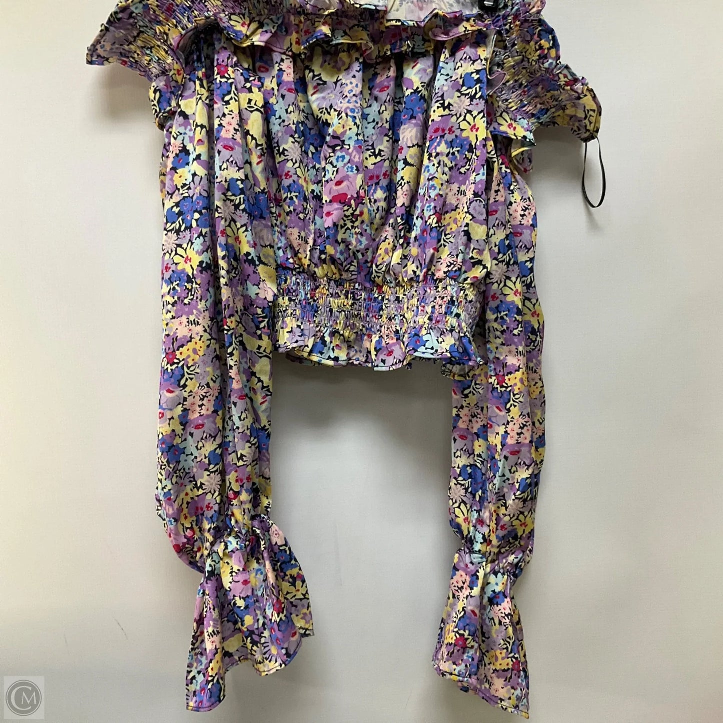 Top Long Sleeve By Elliatt In Floral Print, Size: Xs