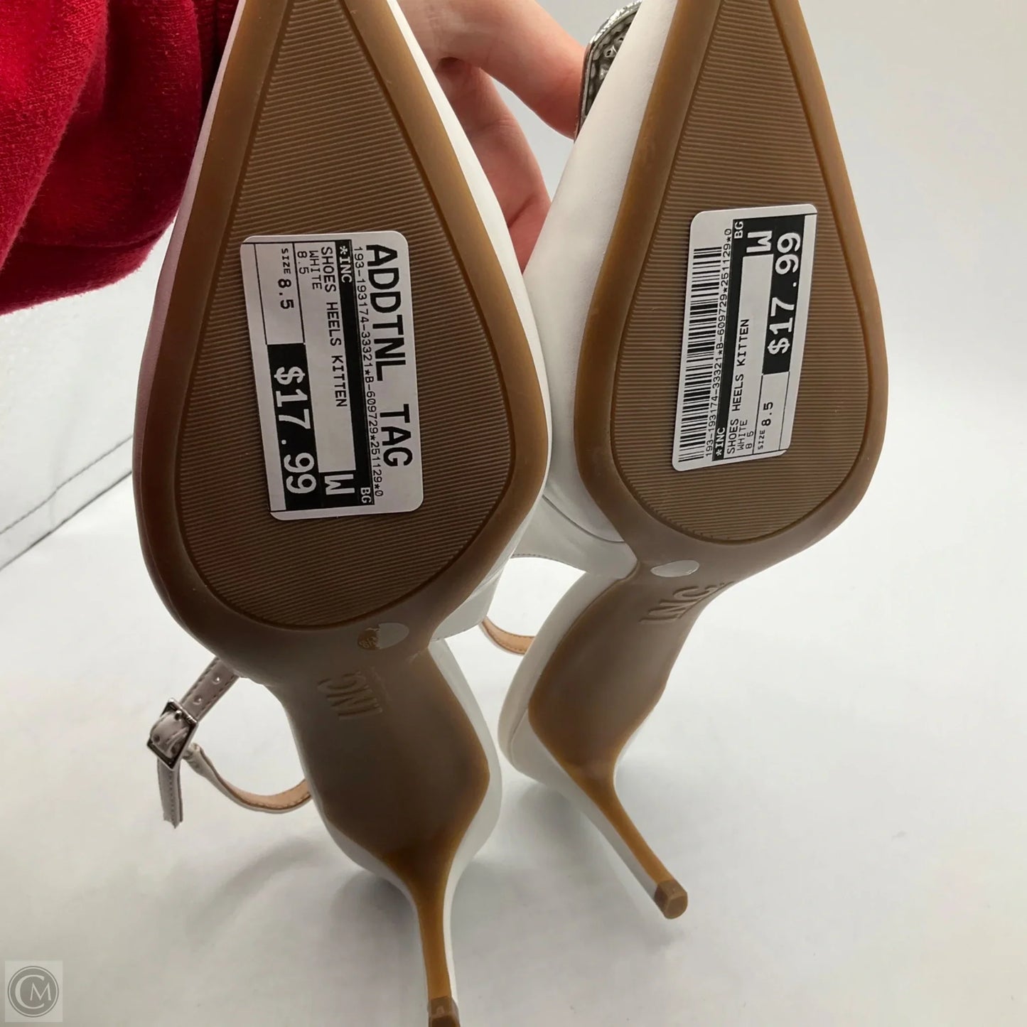 Shoes Heels Kitten By Inc In White, Size: 8.5