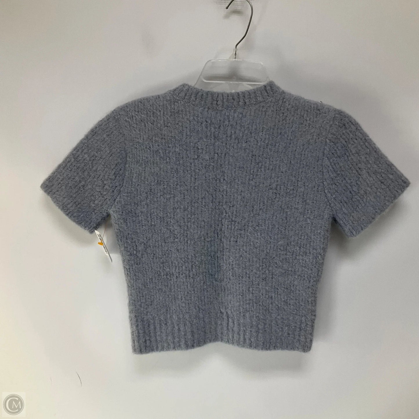 Sweater Short Sleeve By Frame In Blue, Size: Xs